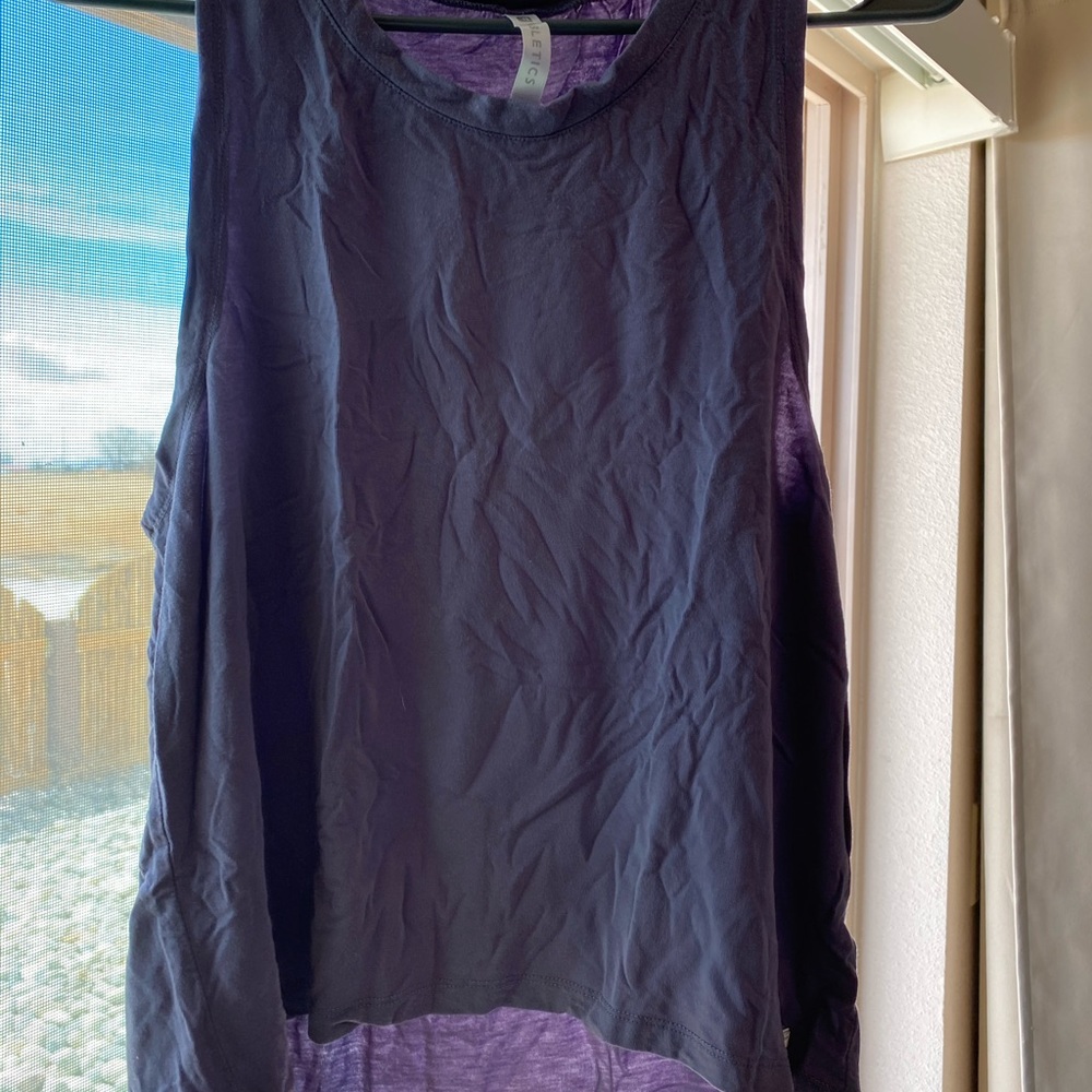 Purple loose fit muscle tank